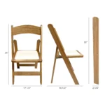 wood folding chair