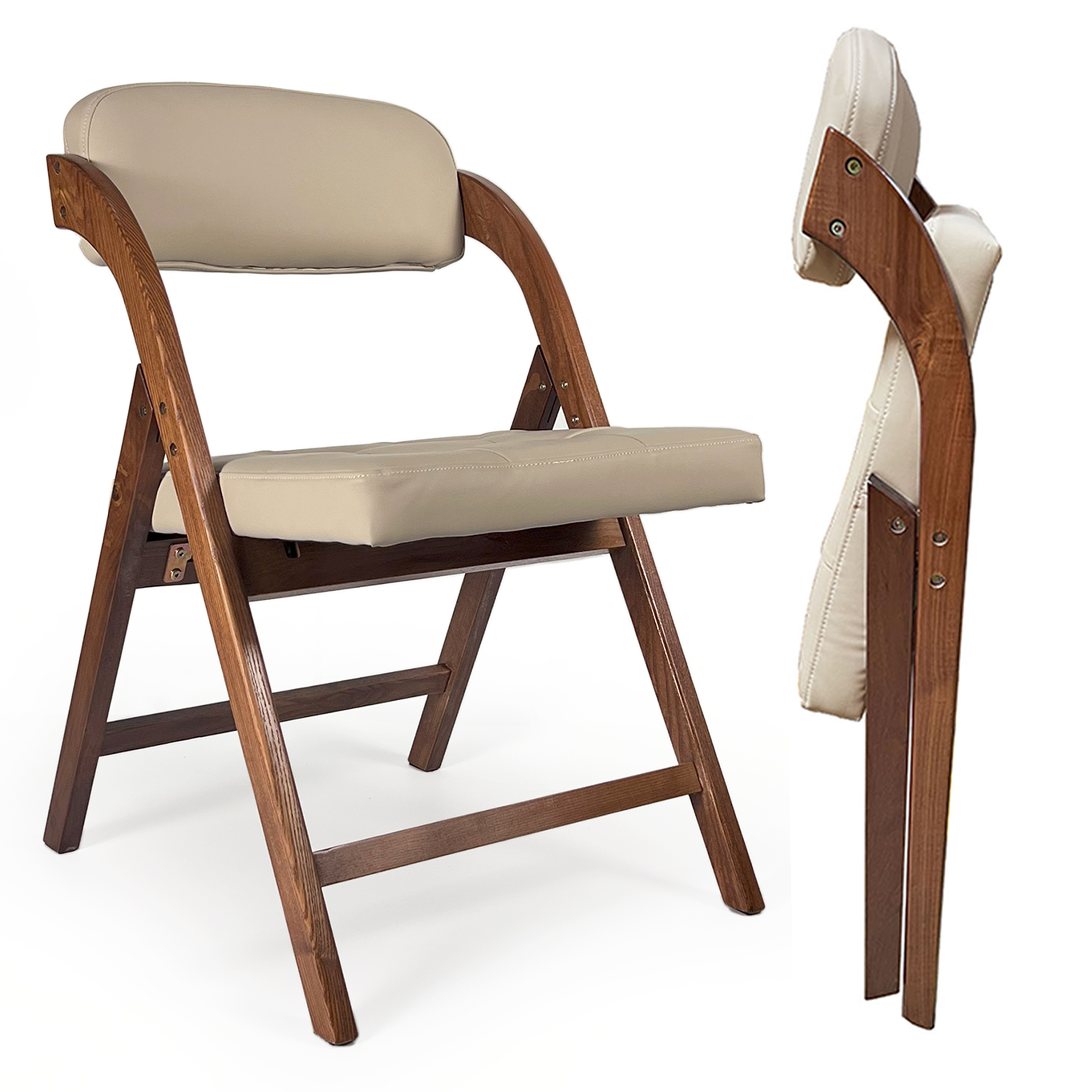 Folding-Chairs-large-seat-2-Pack-Portable-Foldable-Chairs-with-large-cushion-for-Indoor-or-Outdoor-Ideal-for-Kitchen-Dining-Room-Office-Party-Picnic-angle-view-set of 2