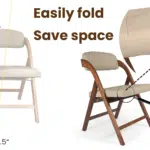 Wood Folding Chair with Padded Seats description
