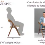 Wood Folding Chair with Padded Seats description