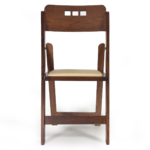 Wooden-Folding-Chair-with-Padded-Seat-Comfortable-and-Durable-Foldable-Chairs-perfect-for-Weddings-Banquets-Events-and-home-gathering-High-Back-fruitwood-front-view