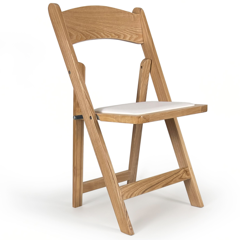 Wooden-Folding-Chair-with-Padded-Seat-Comfortable-and-Durable-Foldable-Chairs-perfect-for-Weddings-Banquets-Events-and-home-gathering-classic-natural-angle view