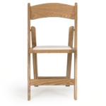 Wooden-Folding-Chair-with-Padded-Seat-Comfortable-and-Durable-Foldable-Chairs-perfect-for-Weddings-Banquets-Events-and-home-gathering-classic-natural-front view