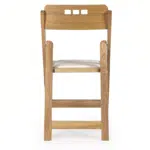 Wooden-Folding-Chair-with-Padded-Seat-Comfortable-and-Durable-Foldable-Chairs-perfect-for-Weddings-Banquets-Events-and-home-gathering-High-Back with 3 hole-Natural -back view