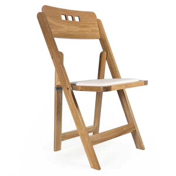 Wooden-Folding-Chair-with-Padded-Seat-Comfortable-and-Durable-Foldable-Chairs-perfect-for-Weddings-Banquets-Events-and-home-gathering-High-Back with 3 hole-Natural -angle view