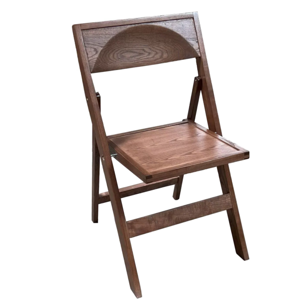 new style wood folding chair-angle view