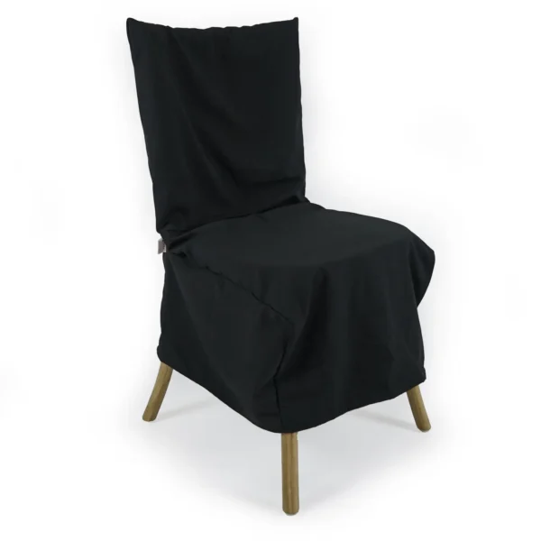 black chair cover angle view