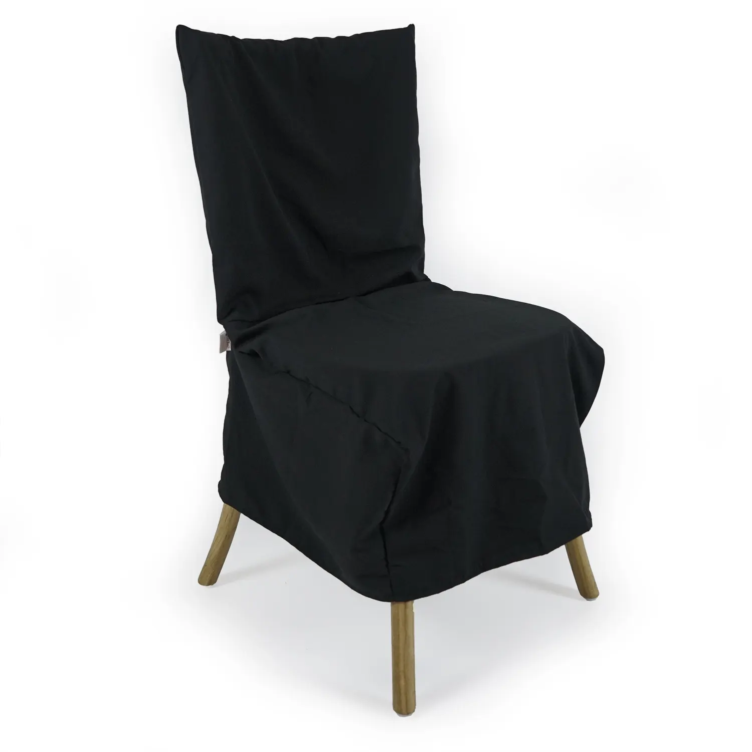 black chair cover angle view